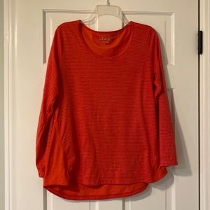 Orvis women’s Trout Bum top in orange stripe